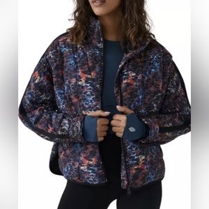 Free People FP Movement Women's Medium Pippa Printed Packable Jacket NEW